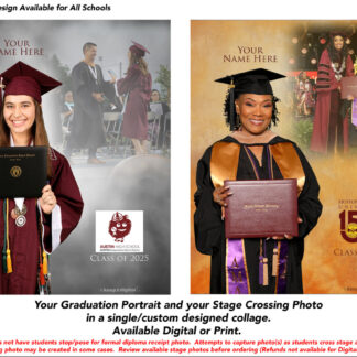 (DIGITAL) Combined Portrait/Stage Photo - Custom School Themed Design